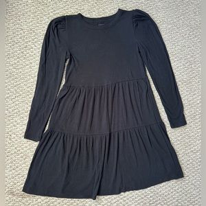 Gap puff sleeve tiered long sleeve dress small